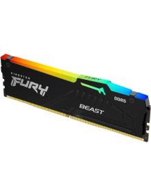 Memoria RAM Kingston FURY Beast RGB 16GB/ DDR5/ 5600MHz/ 1.25V/ CL40/ DIMM