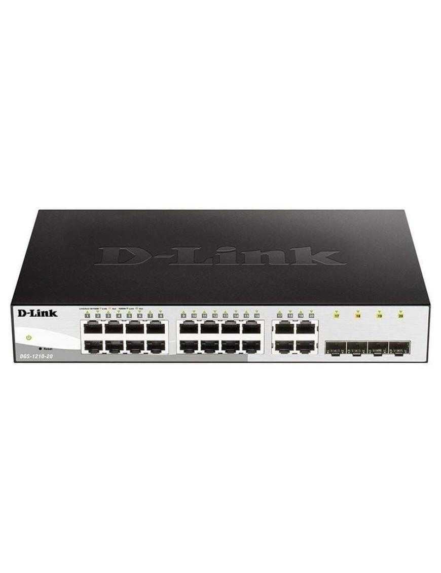 Switch D-Link DGS-1210-20/ 20 Puertos/ RJ45 10/100/1000/ SFP