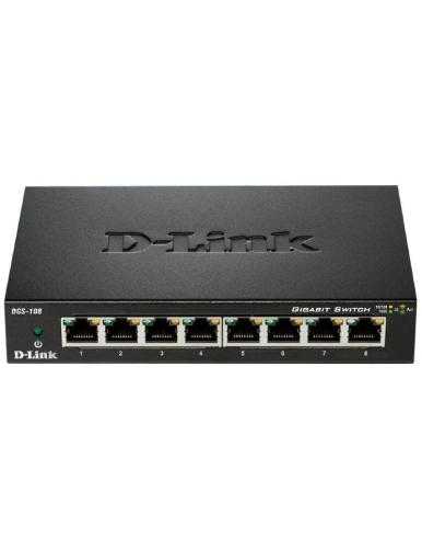 Switch D-Link DGS-108 8 Puertos/ RJ-45 10/100/1000