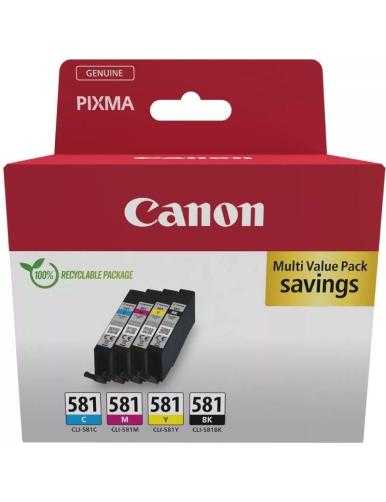 Cartucho de Tinta Original Canon CLI-581 XL Multipack/ Cian/ Magenta/ Amarillo/ Negro