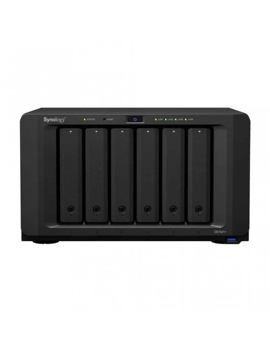 NAS Synology Diskstation DS1621+/ 6 Bahías 3.5'- 2.5'/ 4GB DDR4/ Formato Torre