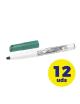 Caja de Rotuladores para Pizarra Bic Velleda 9581681/ 2mm/ 12 unidades/ Verdes