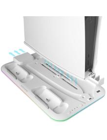 Soporte Multifunción RGB para PS5 Mars Gaming MPS5-B2/ Blanco