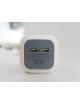 Regleta 3GO REG4CUBEUSB/ 4 Tomas de corriente/ 2 USB/ Cable 1.4m/ Blanca y Gris