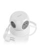 Regleta con Interruptor Aisens ASPS-2A2C04-W/ 3 Tomas de Corriente/ 2 USB Tipo-C/ 2 USB/ Cable 1.4m/ Blanco