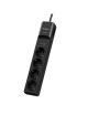 Regleta con interruptor Cyberpower P0420SUD0-DE/ 4 Tomas de corriente/ 2 USB/ Cable 1.8m/ Negra