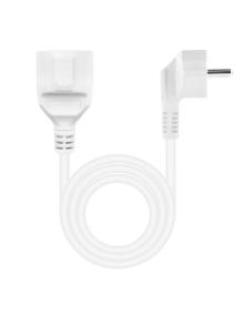 Cable Alargador de Corriente Nanocable 10.22.0602-W/ Schuko Hembra - Schuko Macho/ 2m/ Blanco