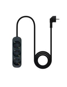 Regleta Nanocable 10.38.0003-NS-BK/ 3 Tomas de Corriente/ Cable 1.4m/ Negra