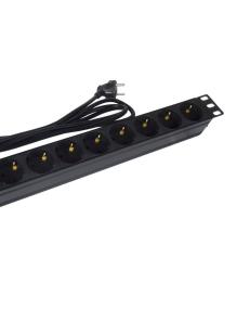 Regleta con Interruptor Phasak BNS 1518/ 8 Tomas de Corriente/ Cable 1.5m/ Negro