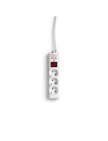 Regleta con interruptor Salicru SPS SAFE 3/ 3 Tomas de corriente/ Cable 1.5m/ Blanca