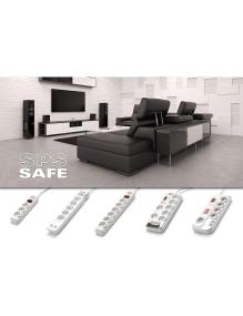 Regleta con interruptor Salicru SAFE MASTER/ 5 Tomas de corriente/ 1 Master/ 2 USB/ Cable 1.8m/ Blanca