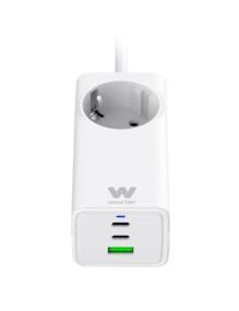 Regleta Woxter PE26-180/ 1 Tomas de Corriente/ 2 USB Tipo-C/ 1 USB-A/ Cable 1.5m/ Blanco