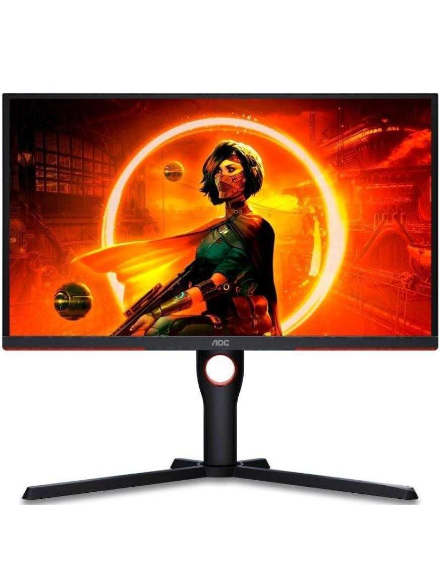 Monitor Gaming AOC 25G3ZM/BK 24.5'/ Full HD/ 0.5ms/ 240Hz/ VA/ Regulable en altura/ Negro y Rojo