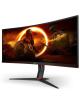 Monitor Gaming Ultrapanorámico Curvo AOC CU34G2X/BK 34'/ WQHD/ 1ms/ 144Hz/ VA/ Negro y Rojo