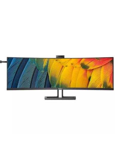 Monitor Profesional Ultraparonámico Curvo Philips 45B1U6900CH 44.5'/ Dual QHD/ Webcam/ Multimedia/ Regulable en altura/ Negro