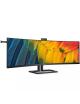 Monitor Profesional Ultraparonámico Curvo Philips 45B1U6900CH 44.5'/ Dual QHD/ Webcam/ Multimedia/ Regulable en altura/ Negro