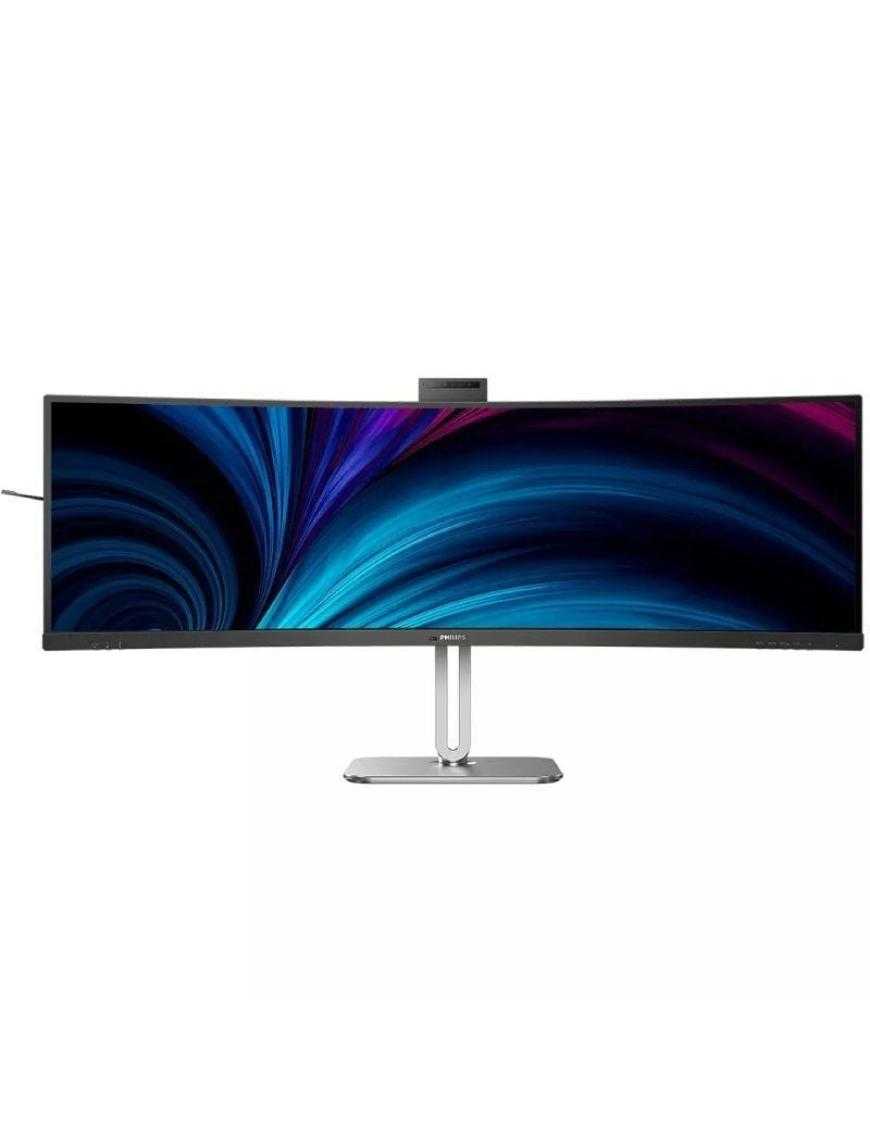 Monitor Profesional Ultraparonámico Curvo Philips 49B2U5900CH 48.8'/ Dual QHD/ Webcam/ Multimedia/ Regulable en altura/ Plata y 