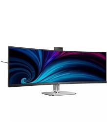 Monitor Profesional Ultraparonámico Curvo Philips 49B2U5900CH 48.8'/ Dual QHD/ Webcam/ Multimedia/ Regulable en altura/ Plata y 