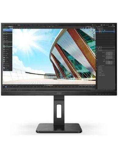 Monitor Profesional AOC 27P2Q 27'/ Full HD/ Multimedia/ Regulable en altura/ Negro