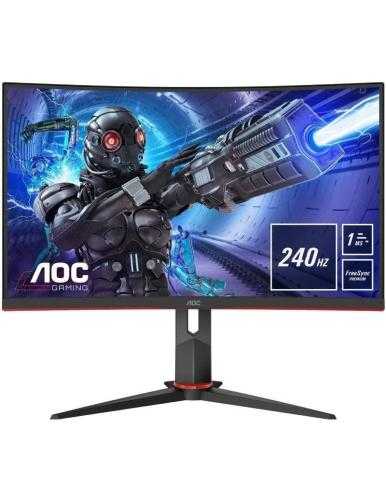 Monitor Gaming Curvo AOC C32G2ZE 31.5'/ Full HD/ 1ms/ 240Hz/ VA/ Negro