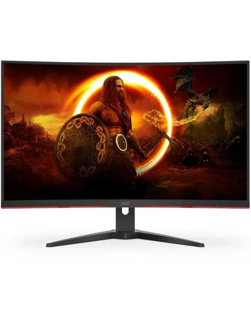 Monitor Gaming Curvo AOC CQ32G2SE/BK 31.5'/ QHD/ 1ms/ 165Hz/ VA/ Multimedia/ Negro