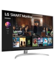 Smart Monitor LG 32SQ700S-W 31.5'/ 4K/ Smart TV/ Multimedia/ Regulable en altura/ Plata y Blanco