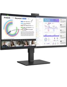 Monitor Profesional Ultrapanorámico Curvo LG 34BQ77QC-B 34'/ WQHD/ Webcam/ Multimedia/ Regulable en altura/ Negro