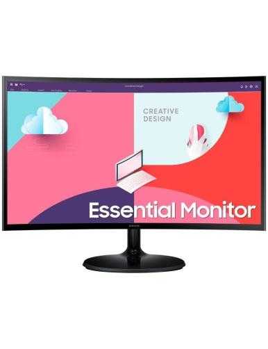 Monitor Curvo Samsung Essential Monitor S3 S24C364EAU/ 24'/ Full HD/ Negro