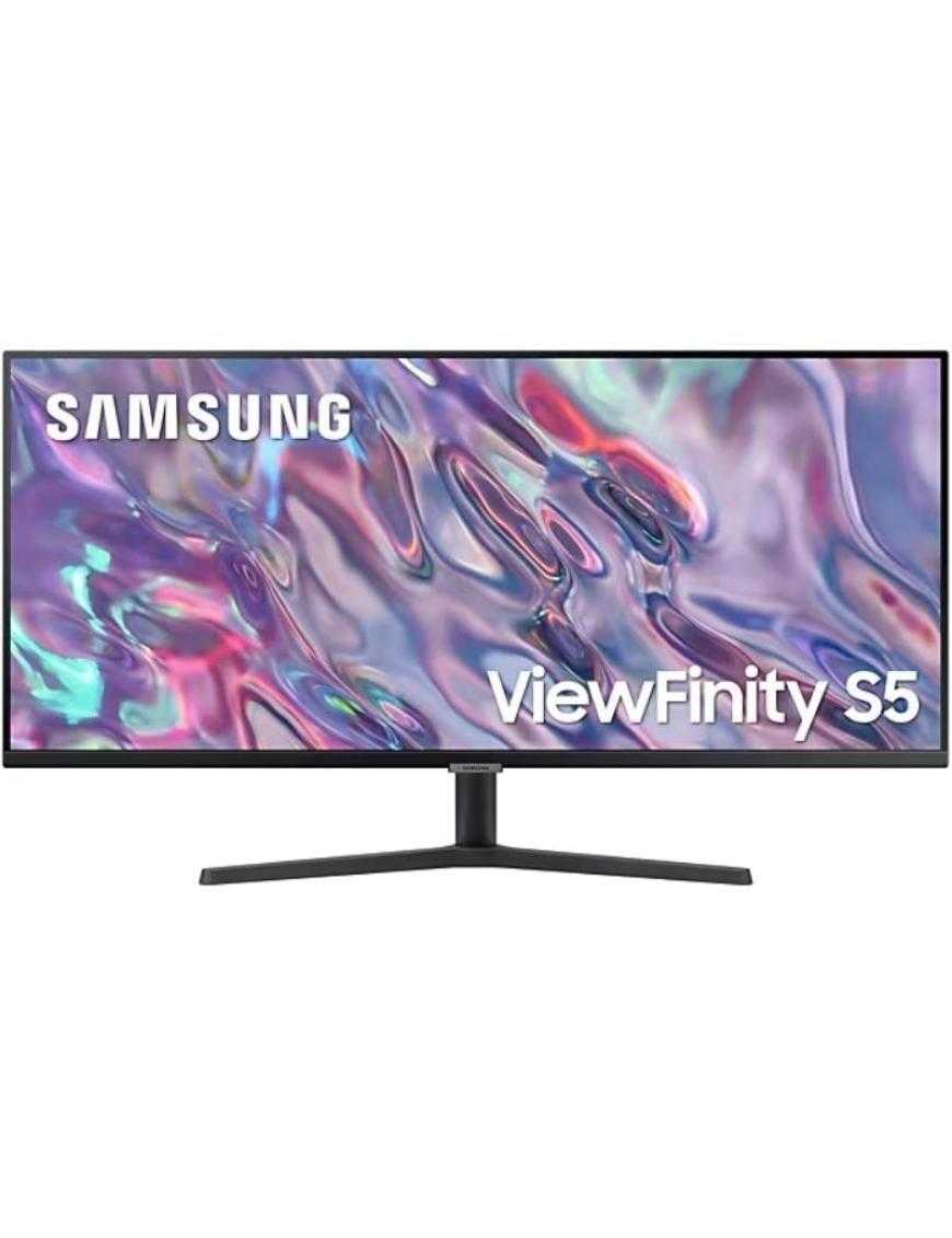 Monitor Profesional Ultraparonámico Samsung ViewFinity S5 S34C500GAU 34'/ UWQHD/ Multimedia/ Negro