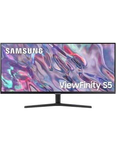 Monitor Profesional Ultraparonámico Samsung ViewFinity S5 S34C500GAU 34'/ UWQHD/ Multimedia/ Negro