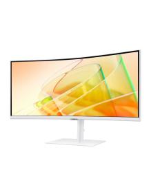 Monitor Profesional Ultraparonámico Curvo Samsung ViewFinity S6 S34C650TAU 34'/ UWQHD/ Multimedia/ Regulable en altura/ Blanco