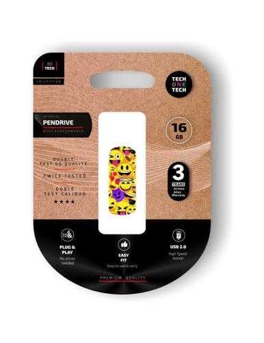 Pendrive 16GB Tech One Tech Emoji collage USB 2.0