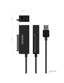 Adaptador para Discos Duros 2.5'/3.5' Aisens ASE-35A01B/ USB 3.0 - SATA/ con Alimentador