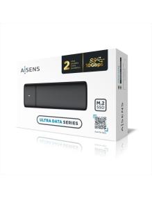 Caja Externa para Disco SSD M.2 SATA/NVMe Aisens ASM2-001B/ USB 3.1/ Sin tornillos