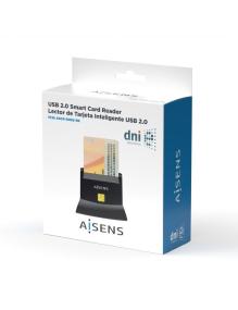 Lector de DNI y Tarjetas Aisens ASCR-SN05-BK/ Negro