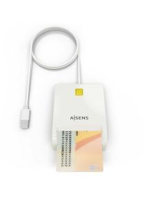 Lector de DNI y Tarjetas Aisens ASCR-SN07-W/ Blanco