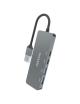 Hub USB 3.2 Aisens A106-0696/ 2xUSB/ 2xUSB Tipo-C/ Gris