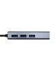 Hub USB Tipo-C Aisens A109-0396/ 3xUSB/ 1xRJ45/ Gris