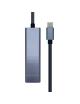 Hub USB Tipo-C Aisens A109-0396/ 3xUSB/ 1xRJ45/ Gris