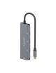 Hub USB Tipo-C Aisens A109-0762/ 3xUSB/ 1xUSB Tipo-C/ Gris