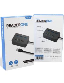 Hub USB 3.0 Nox Reader One/ 3xUSB/ 1x Lector de Tarjetas