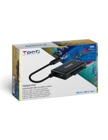 Adaptador para Discos Duros 2.5'/3.5' TooQ TQHDA-02C/ USB Tipo-C Macho - SATA