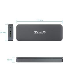 Caja Externa para Disco SSD M.2 SATA TooQ TQE-2281G/ USB 3.0/ Sin tornillos