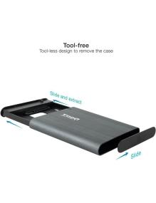 Caja Externa para Disco Duro de 2.5' TooQ TQE-2503G/ USB 3.1/ Sin Tornillos