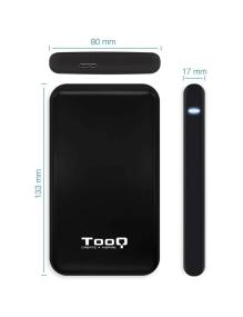 Caja Externa para Disco Duro de 2.5' TooQ TQE-2528B/ USB 3.1/ Sin tornillos