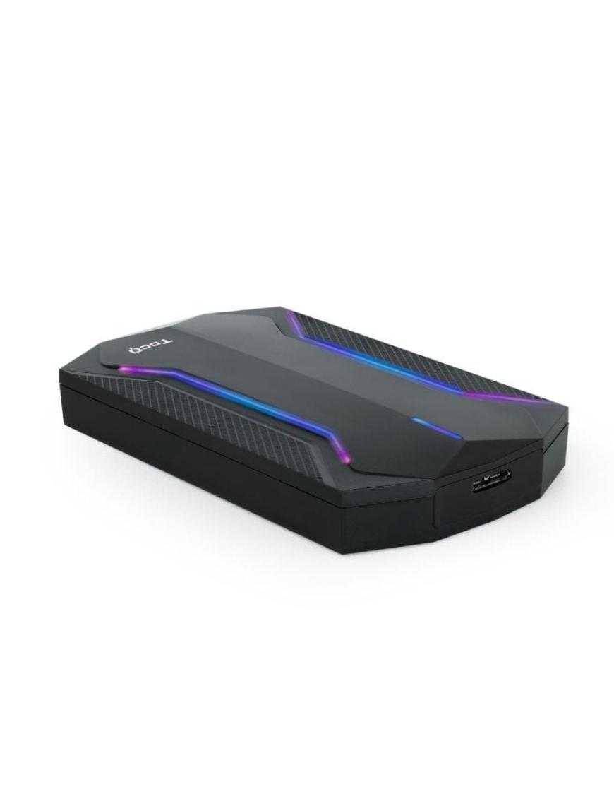 Caja Externa Gaming para Disco Duro de 2.5' TooQ TQE-2599RGB/ USB 3.1/ Sin tornillos