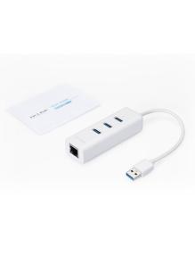 Hub USB 3.0 TP-Link UE330/ 3xUSB/ 1xRJ45/ Blanco