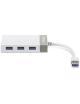 Hub USB 3.0 Trendnet TU3-H4E/ 4xUSB/ Blanco y Gris