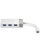 Hub USB Tipo-C Trendnet TUC-H4E/ 4xUSB/ Blanco y Gris