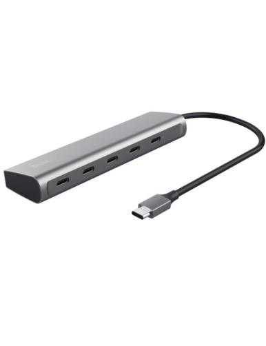 Hub USB Tipo-C Trust Halyx/ 4xUSB Tipo-C/ 1xUSB Tipo-C PD